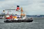 MS  Falckenstein  Schlepper und Fhre auf der Kieler Woche 2009. Lg.26,50m - Br.9,20m - 2x720 KW - 11,5 Kn - Pfahlzug 25t - 180 Fahrgste.