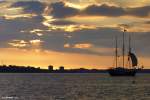 Ein unbekannter Windjammer in der Kieler Förde, 21.06.2015.