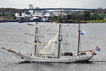 Dreimaster ARTEMIS (IMO 5209699) am 21.08.2016 auf der Kieler Förde Höhe Nord-Ostsee-Kanal