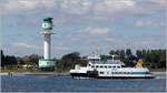 Der Leuchtturm Friedrichsort ist seit 1971 in Betrieb. Der 32 m hohe Turm in der Kieler Förde schickt sein Licht bis zu 7 sm hinaus. 05.07.2017