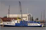 Die 1970 gebaute RMM HART I (IMO 7028403) hat auch schon bessere Tage gesehen. Hier liegt sie am 01.08.2010 in Arnis in der Werft. Im Gesprch ist nach einer berholung ein Einsatz in Eckernfrde. Sie kann 270 Passagiere befrdern und war jahrelang als  Butterschiff  unterwegs.