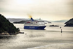 MS Crown Seaways (IMO 8917613) am frühen Morgen des 22.08.2016 im Oslofjord