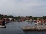 Stockholm-Der kleine Hafen von Lka.