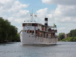 Ausflugsdampfer  Diana  am 20. Juni 2016 auf dem Schärengarten bei Stockholm.