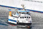  SFK-Fähre HEIKENDORF (IMO 8308733) am 15.06.2022 in der Kieler Förde