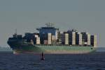CSAV  BRASILIA,  Containerschiff, IMO: 9437062,  einlaufend zum Hamburger Hafen bei Brunsbttel gesehen am 11.06.2014. Baujahr:2010, TEU: 5303, L;294,05m, B; 32,20m, 