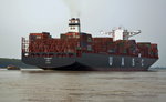 UASC  Al Muraykh  Containerschiff  Heimathafen Valletta  IMO: 9708863 am 16.09.16 bei Wedel auslaufend von Hamburg.