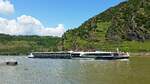 AVALON PANORAMA (Kabinenfahrgastschiff, Schweiz, ENI: 02333460), rheinaufwärts (Oberwesel, 28.05.2019).