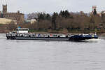 Tankschiff  EVENTUS  Rhein aufwärts bei Stolzenfels/Koblenz 14.3.2024