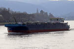 Tankschiff  ALIZE  Rhein abwärts bei Stolzenfels/Koblenz 14.3.2024
