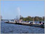 Neuer, provisorischer Alsterdampferanleger auf der Binnen-Alster, solange die U4 im Bau ist. Am 22.04.08