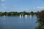 Hamburg am 23.7.2019: Segelschule auf der Außenalster /