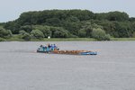 SB Deni (08356131) kam am 12.07.2016 aus der Havel zu Berg in den Plauer See eingefahren und fuhr nach Steuerbord in den Elbe-Havel-Kanal / Wendsee.
