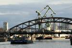 Blick auf Havel und Schulenburgbrücke in Berlin-Spandau am 16.01.2018.