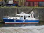 Ein Boot der Wasserschutzpolizei Frankfurt am 28.06.14 