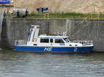 Boot der Hessischen Wasserschutzpolizei Frankfurt am 17.07.16 im Osthafen