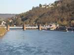Die Heidelberger Schleuse von der alten Brücke aus fotografier am 02.03.11