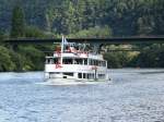 Ausflugs Schiff mit dem Namen Merian am 10.09.15 in Neckargemünd 