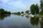 kleiner Bootshafen nahe der Autofhre ber die Saale bei Brachwitz, Mai 2012