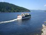 mit dem Ausflugsboot  St.Nikolaus  knnen sie eine 1-stndige Rundfahrt auf dem Schluchsee im Schwarzwald machen,  Juli 2010