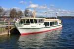 MS Michael der Chiemsee-Schifffahrt an der Anlegestelle in Prien. 14.02.2014