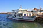 MS Irmingard der Chiemsee-Schifffahrt an der Anlegestelle in Prien. 14.02.2014