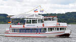 Fahrgastschiff HEINRICH DER LÖWE am 23.07.2022 auf dem Ratzeburger See