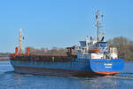 DELAMAR (IMO 209731000) am 28.02.2023 unweit Lübeck-Travemünde