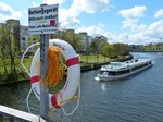 ''Spreekrone'' , Reederei Bruno Winkler auf der Spree, höhe Röntgenbrücke in Berlin im April 2016.