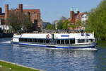 FMS Schöneberg der Reederei Riedel, auf der Spree in Berlin im April 2017.