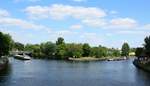 Blick auf die Spreemündung in Berlin-Spandau am 15.05.2020.