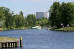 Blick auf die Spree zu Berg an der Spreemündung am 15.05.2020.