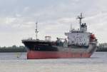 Tanker  Theresa Begonia  am 13.09.09 auf der Weser vor Bremerhaven gesehen. Lg.111m - Br.18m - Tg.4,9m 