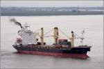 Die 1998 gebaute GALAX (IMO 9165798) am 17.08.2010 Weser abwrts fahrend. Sie ist 167 m lang, 26 m breit und hat eine GT von 15.670. Heimathafen ist Valletta (Malta). Frhere Namen: NINTH OCEAN, IRAN HESABI.