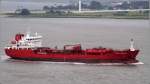 Die 2009 gebaute JETTE THERESA (IMO 9406582) am 19.06.2011 Weser abwrts fahrend. Sie ist 130 m lang, 19 m breit, hat eine Tiefgang von 8,5 m, eine GT von 7.728 und eine DWT von 11.403 t. Heimathafen ist Herning (Dnemark).