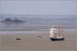 Die neue ALEXANDER VON HUMBOLDT II kehrt nach ihrer Erprobungsfahrt in der Nordsee unter Segeln nach Bremerhaven zurck. Sie erhlt die Segelnummer der alten ALEX: TSG 404 (TSG = Tall Ship Germany). 23.09.2011