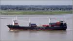 Die 1983 gebaute SLOMAN TRADER (IMO 8214396) am 18.082011 Weser aufwrts fahrend. Sie ist 129 m lang, 20,5 m breit, hat eine GT von 7.947 und eine DWT von 9.989 t. Sie fuhr unter der Flagge von Antigua und Barbuda mit Heimathafen St. John's. Zwischenzeitlich wurde sie umgetauft in PERSEY und fhrt aktuell unter der Flagge von Sierra Leone mit Heimathafen Freetown. Frhere Namen: TROPIC QUEST, ELLENSBORG, AYUARIS.