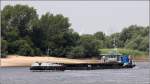 Klappschute KS 8 der bremenports Hhe Bremen-Farge Weser aufwrts fahrend. 04.07.2012