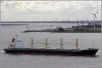 Die 2008 gebaute C. S. OCEAN (IMO 9363273) kommt am 15.10.2012 durch den Blexer Bogen die Weser herunter. Sie ist 169 m lang, 28 m breit, hat eine GT von 20.236 und eine DWT von 32.269 t. Heimathafen ist Panama.