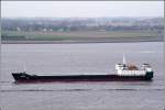 Die 1988 gebaute AMUR 2524 (IMO 8721507) am 03.02.2008 bei Bremerhaven Weser aufwrts fahrend. Sie ist 116 m lang, 10 m breit und hat eine GT/BRZ von 3086.