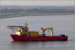 Die 1991 gebaute OCEAN ZEPHYR (IMO 9000625) fährt am 09.01.2016 Höhe Bremerhaven weseraufwärts. Dieser Offshore-Versorger ist 87 m lang und 17,5 m breit, hat eine GT/BRZ von 3.000 und eine DWT von 3.476 t. Heimathafen ist Majuro (Marshall Islands).