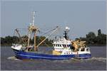 Die BRA 4 DESTINY am 23.08.2017 auf der Weser Richtung Nordsee. 