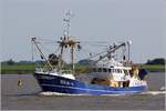 Die BRA 4 DESTINY am 23.08.2017 auf der Weser Richtung Nordsee. 