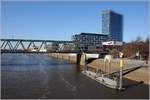 Der Schlachte Anleger 13 in Bremen befindet sich zwischen der Eisenbahnbrücke und der Stephanibrücke. 18.03.2018