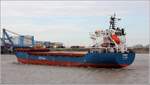 Die 2008 gebaute SIMBA (IMO 9381407) hat Bremerhaven passiert und durchfährt den Blexer Bogen weseraufwärts fahrend. Sie ist 108,1 m lang und 18,23 m breit, hat eine GT/BRZ von 5.599 und eine DWT von 7.739 t. Heimathafen ist St. John's (Antigua and Barbuda). Frühere Namen: SCL MARIE-JEANNE, HC MARIE-JEANNE, ABUK LION. 15.03.3030