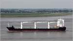 Die 2008 gebaute BBC THAMES (IMO 9368340) fährt weseraufwärts. Sie ist 143 m lang und 21,75 m breit, hat eine GT/BRZ von 11.864 und eine DWT von 17.349 t. Heimathafen ist St. John's (Antigua and Barbuda). Frühere Namen: SVENJA, BELUGA GRADUATION. 25.07.2020