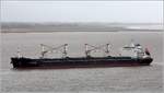 Die 2010 gebaute TOXOTIS (IMO 9563419) fhrt Hhe Bremerhaven weseraufwrts. Der Bulker ist 189,99 m lang und 32,26 m breit, hat eine GT/BRZ von 33.044 und eine DWT von 56.713 t. Heimathafen ist Valletta (Malta). 02.04.2021