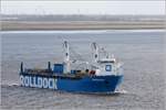 Die 2016 gebaute ROLLDOCK SKY (IMO 9404716) befindet sich, von Nordenham kommend, im Blexer Bogen der Weser. Sie ist 140,67 m lang und 24,03 m breit, hat eine GT/BRZ von 12.802 und eine DWT von 6.885 t. Es handelt sich um ein wahres Mehrzweckschiff, dass teilweise abgesenkt werden kann und sowohl über bordeigene Krane als auch eine RoRo-Rampe verfügt. Die DOLLDOCK SKY kann sowohl bis zu 832 TEU aber auch Fahrzeuge transportieren und ist für Schwerlasten zugelassen. Heimathafen ist Rotterdam (Niederlande). 13.04.2021