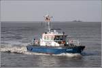 Das Polizeiboot VISURA kehrt nach einer Einsatzfahrt in der Wesermndung an seinen Liegeplatz in Bremerhaven zurck. 25.10.2008