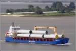 Die 2008 gebaute BBC BALTIC (IMO 9427093) fhrt am 29.08.2008 Weser abwrts. Sie ist 115 m lang, 16,50 m breit, hat eine GT von 5261. Heimathafen ist St. John's auf Antigua and Barbuda.